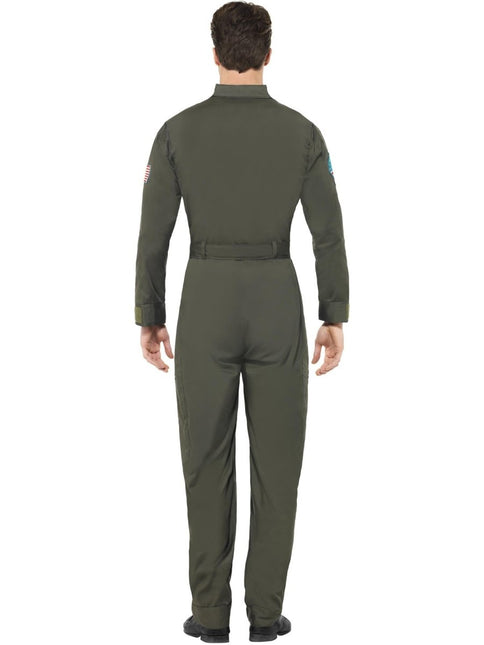 Top Gun Deluxe Heren Kostuum, groen van Smiffys koop je bij Partywinkel
