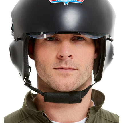 Top Gun Helm Zwart van Smiffys koop je bij Partywinkel