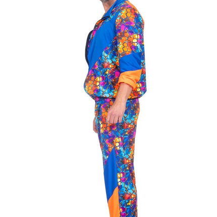 Blauw Oranje Trainingspak Fout Heren 2 delig van Wilbers & Wilbers koop je bij Partywinkel