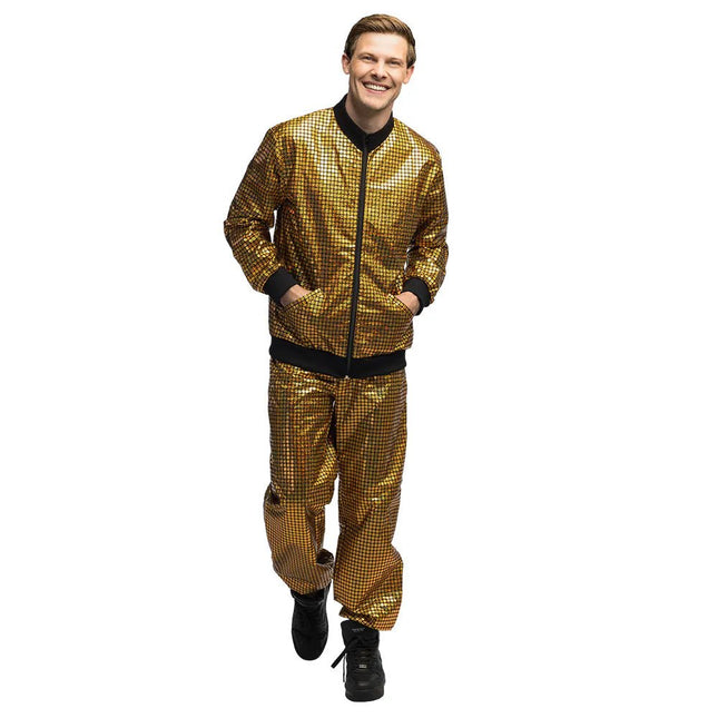 Trainingspak Disco diamond dude goud van Boland koop je bij Partywinkel