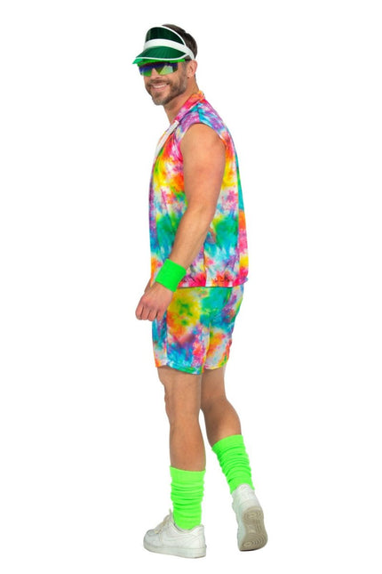 Trainingspak Fout Heren Aerobic Kort Neon van Wilbers & Wilbers koop je bij Partywinkel