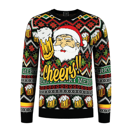 Trui Santa fluffy beard, Cheers Heren van Haus Huberts koop je bij Partywinkel