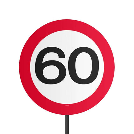 Tuinbord 60 Jaar Verkeersbord 52cm van Folat koop je bij Partywinkel