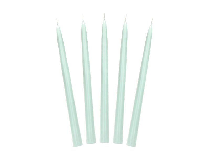 Turquoise Kaarsen 24cm 10st van Partydeco koop je bij Partywinkel