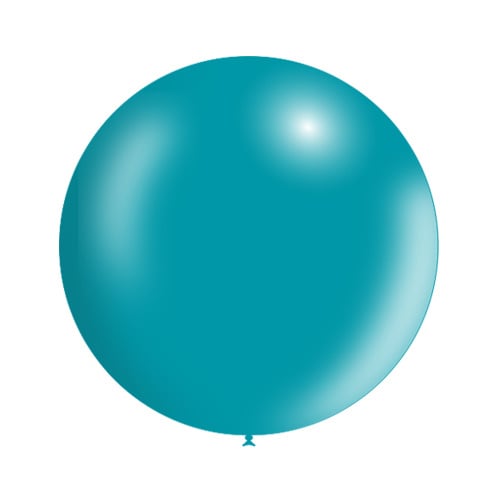 Turquoise Reuze Ballon Metallic 60cm van Balloonia koop je bij Partywinkel