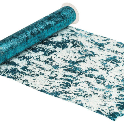 Turquoise Tafelloper Shiny 5m van CHAKS koop je bij Partywinkel