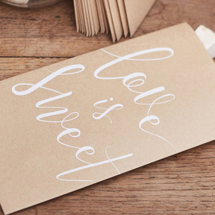 Uitdeelzakjes Love 20cm 20st van Ginger Ray koop je bij Partywinkel