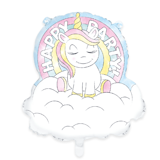 Unicorn-heliumballon »Happy Birthday« 66 cm fra WeFiesta kan du købe hos Partywinkel