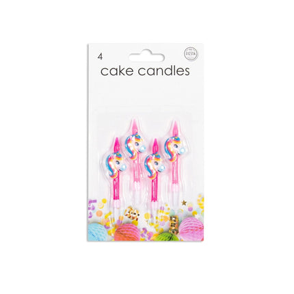 Unicorn Kaarsjes 5,9cm 4st van WeFiesta koop je bij Partywinkel