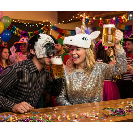 Unicorn Masker Pluche van Boland koop je bij Partywinkel