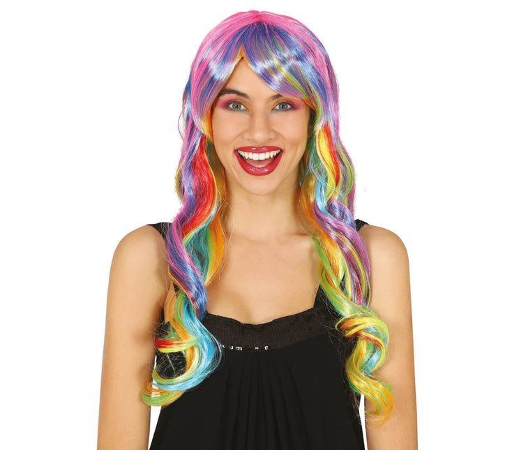 Unicorn Pruik Gekleurd van Fiestas Guirca koop je bij Partywinkel