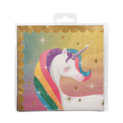 Unicorn Servetten 16cm 16st van Paper Dreams koop je bij Partywinkel