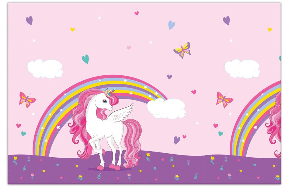 Unicorn Tafelkleed Regenboog 1,8m van Procos koop je bij Partywinkel