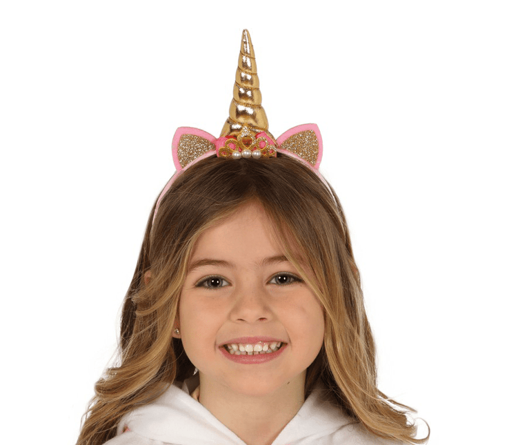 Unicorn Tiara Goud Kind van Fiestas Guirca koop je bij Partywinkel