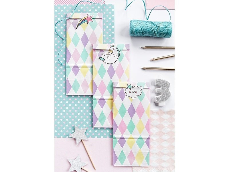 Unicorn Uitdeelzakjes Papier 18cm 6st van Partydeco koop je bij Partywinkel
