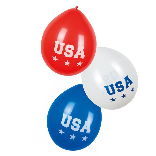 USA Ballonnen 25cm 6st van Boland koop je bij Partywinkel