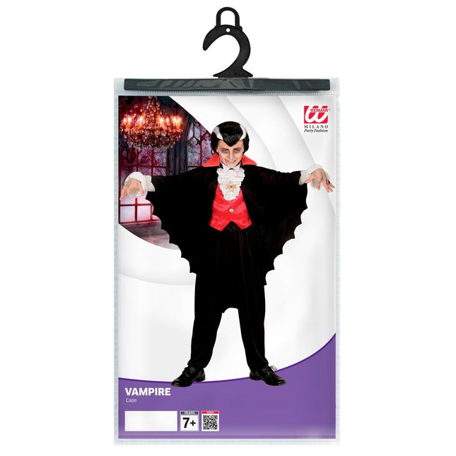 Vampier Cape Zwart Kind 1,58m van Widmann koop je bij Partywinkel