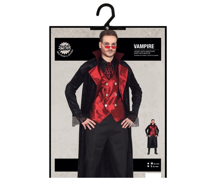 Vampier Halloween Kostuum Heren Rood van Fiestas Guirca koop je bij Partywinkel