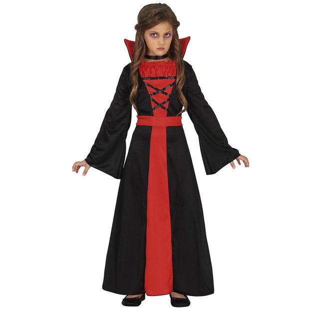 Vampier Halloween Kostuum Meisje Zwart van Fiestas Guirca koop je bij Partywinkel