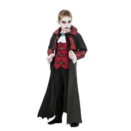 Vampyrkostume til børn, sort og rødt