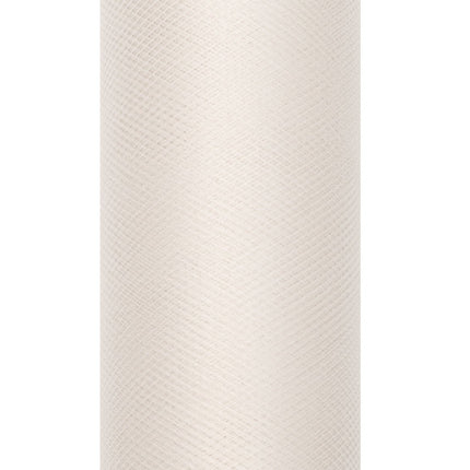 Vanille Creme Tule Rol 30cm 9m van Partydeco koop je bij Partywinkel