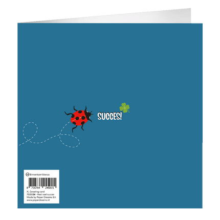 Veel Succes Wenskaart 23cm van Paper Dreams koop je bij Partywinkel