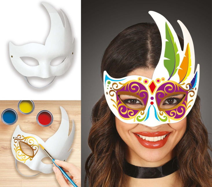 Venetiaans Masker Beschilderbaar van Fiestas Guirca koop je bij Partywinkel