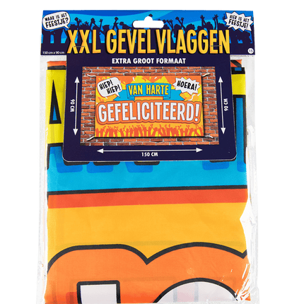 Verjaardag Gevelvlag Van Harte Gefeliciteerd 1,5m van Paper Dreams koop je bij Partywinkel
