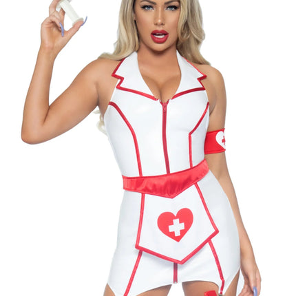 Verpleegster Jurk Wit Rood Dames Leg Avenue van Leg Avenue koop je bij Partywinkel