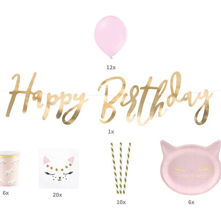 Versiering Pakket Kat 55 delig van Partydeco koop je bij Partywinkel