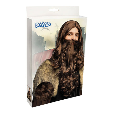 Viking Pruik Met Baard van Boland koop je bij Partywinkel