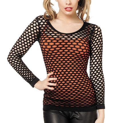 Visnet Shirt Lange Mouwen Zwart 38 van Wilbers & Wilbers koop je bij Partywinkel