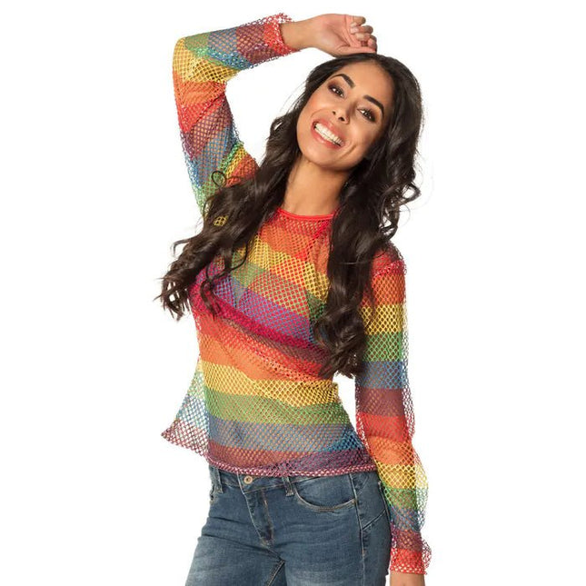 Visnet Top Dames Regenboog van Boland koop je bij Partywinkel