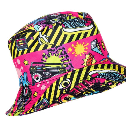 Neon 80S Bucket Hat van Wilbers & Wilbers koop je bij Partywinkel
