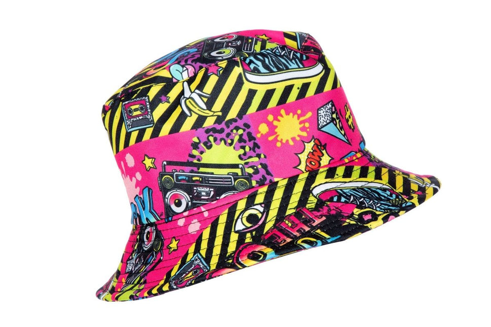 Neon 80S Bucket Hat van Wilbers & Wilbers koop je bij Partywinkel