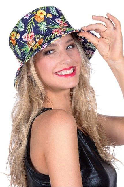Hawaii Bucket Hat Ananas van Wilbers & Wilbers koop je bij Partywinkel