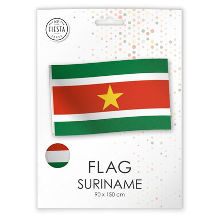 Vlag Suriname 1,5m van WeFiesta koop je bij Partywinkel
