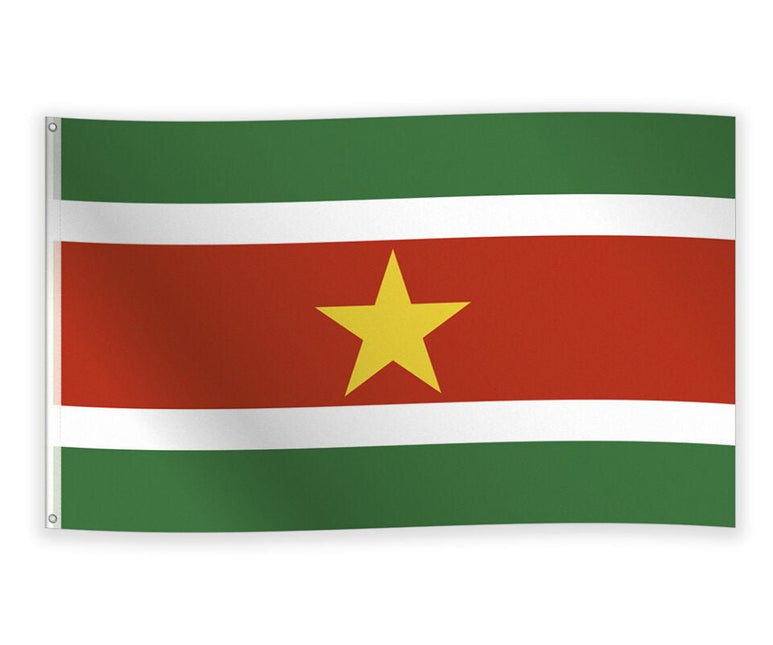 Vlag Suriname 1,5m van WeFiesta koop je bij Partywinkel