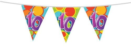 Vlaggenlijn 10 Jaar 10m van Haza Witbaard koop je bij Partywinkel