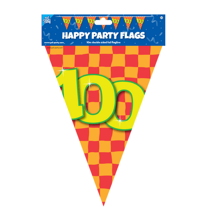 Vlaggenlijn 100 Jaar Gekleurd 10m van Paper Dreams koop je bij Partywinkel