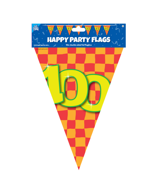 Vlaggenlijn 100 Jaar Gekleurd 10m van Paper Dreams koop je bij Partywinkel