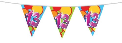 Vlaggenlijn 13 Jaar 10m van Haza Witbaard koop je bij Partywinkel