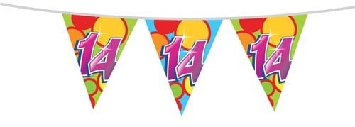 Vlaggenlijn 14 Jaar 10m van Haza Witbaard koop je bij Partywinkel