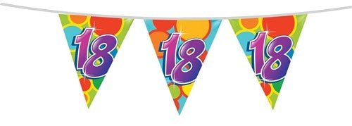 Vlaggenlijn 18 Jaar 10m van Haza Witbaard koop je bij Partywinkel