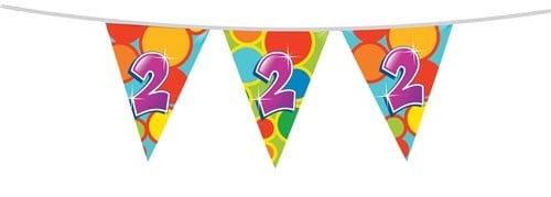 Vlaggenlijn 2 Jaar 10m van Haza Witbaard koop je bij Partywinkel