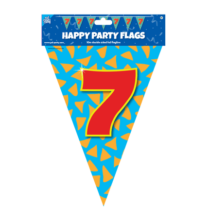 Vlaggenlijn 7 Jaar Gekleurd 10m van Paper Dreams koop je bij Partywinkel