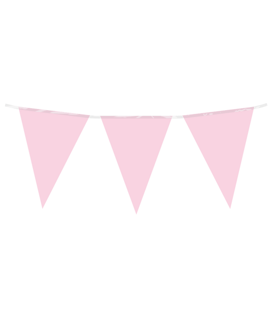 Vlaggenlijn pastel lichtroze van Paper Dreams koop je bij Partywinkel