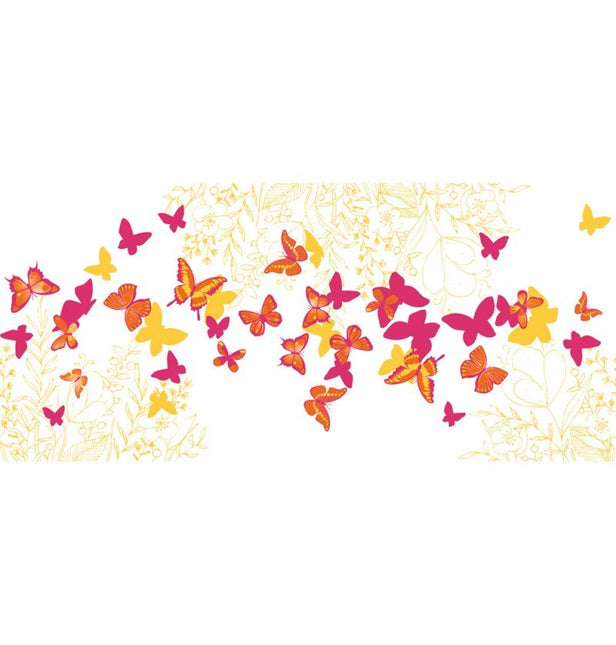 Vlinder Tafelloper Gekleurd 5m van CHAKS koop je bij Partywinkel