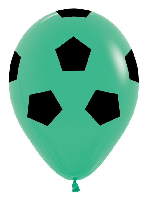 Voetbal Ballonnen Groen 30cm 25st van Sempertex koop je bij Partywinkel