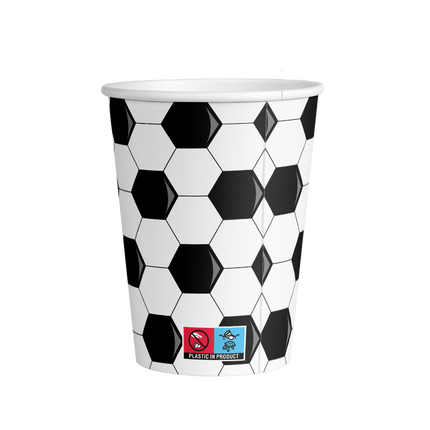 Voetbal Bekers 9cm 8st van Paper Dreams koop je bij Partywinkel